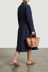 xs le panier pliage shopping bag in raffia effect canvas and russian leather b