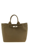 the longchamp le smart l tote bag features a structured silhouette in fine grain