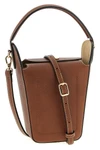 épure garnet leather handbag