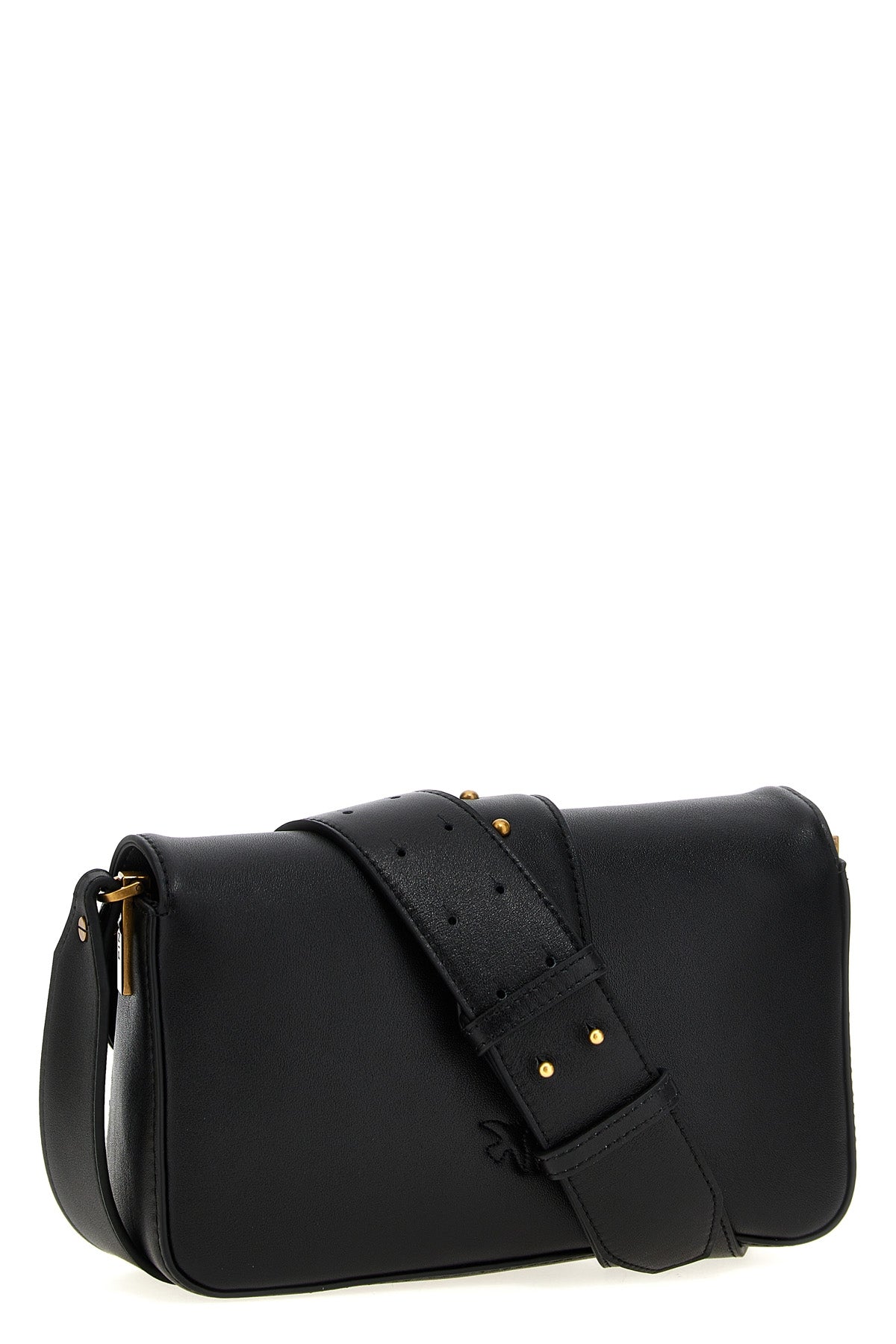 PINKO OS mini love slouchy shoulder bag in leather