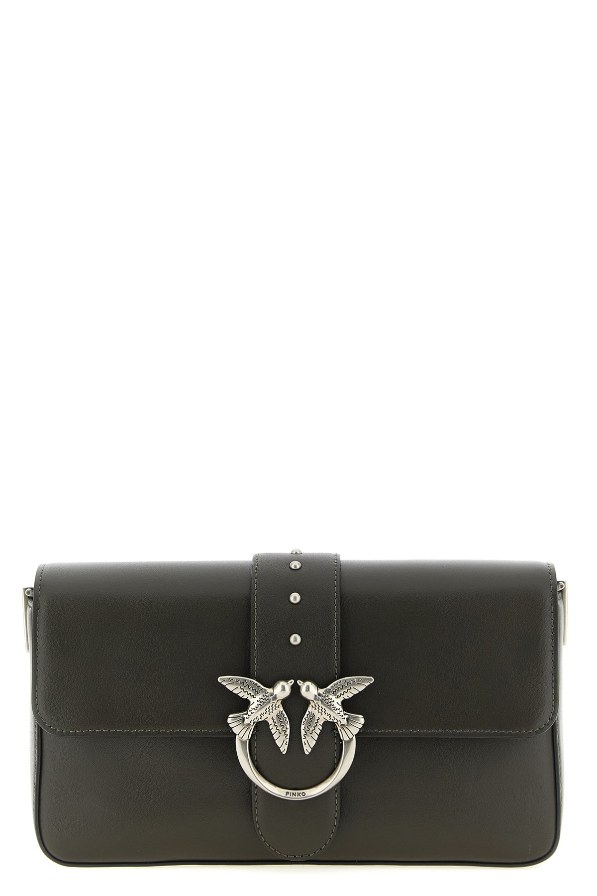PINKO OS love slouchy classic shoulder bag in silky hand-leather