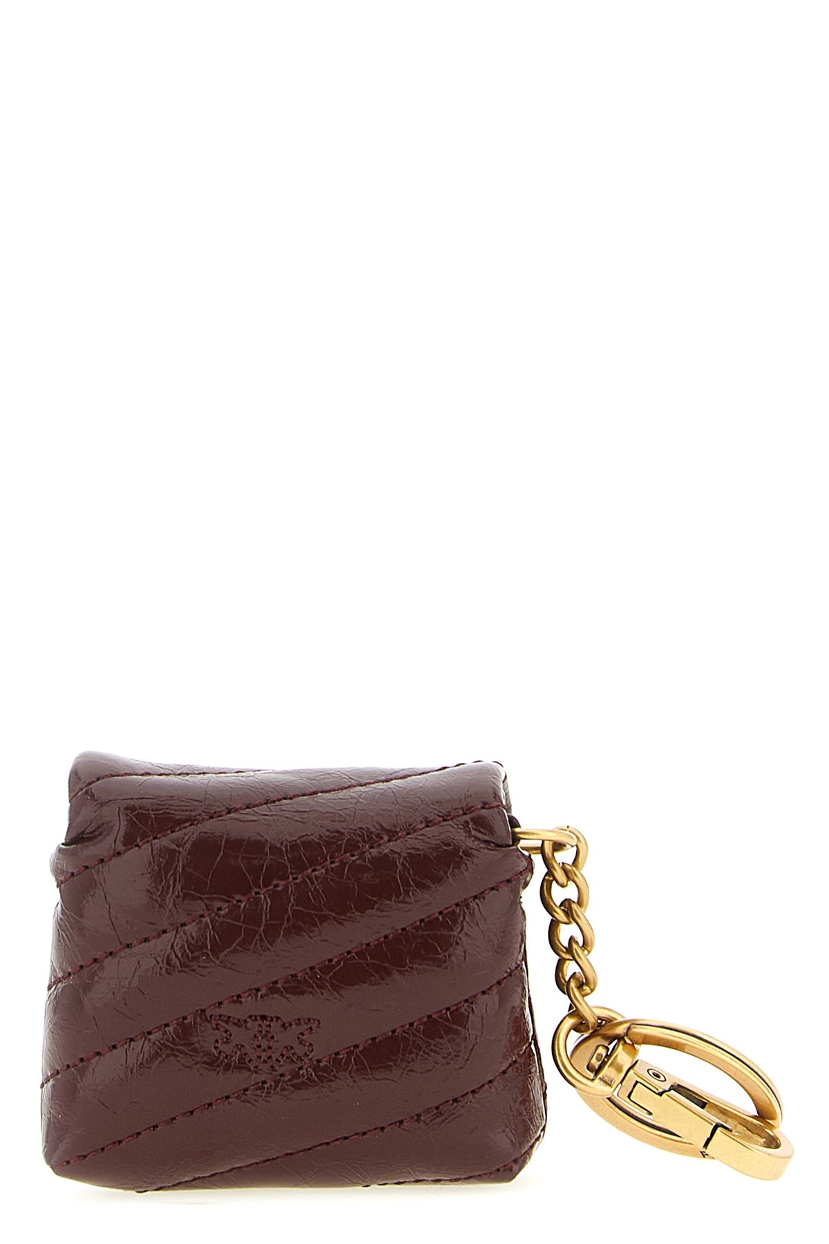 PINKO OS love puff shiny leather airpods case