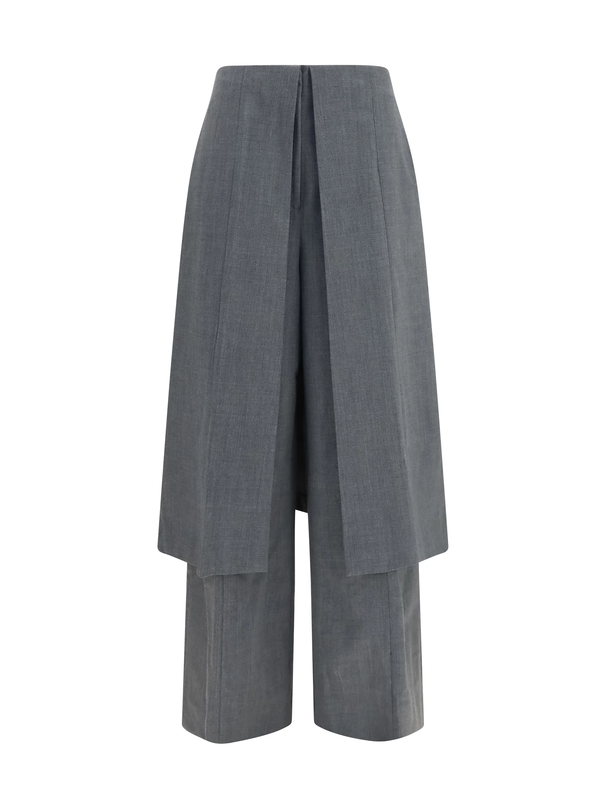 THE LATEST 38 tailored pants with draped skirt panel