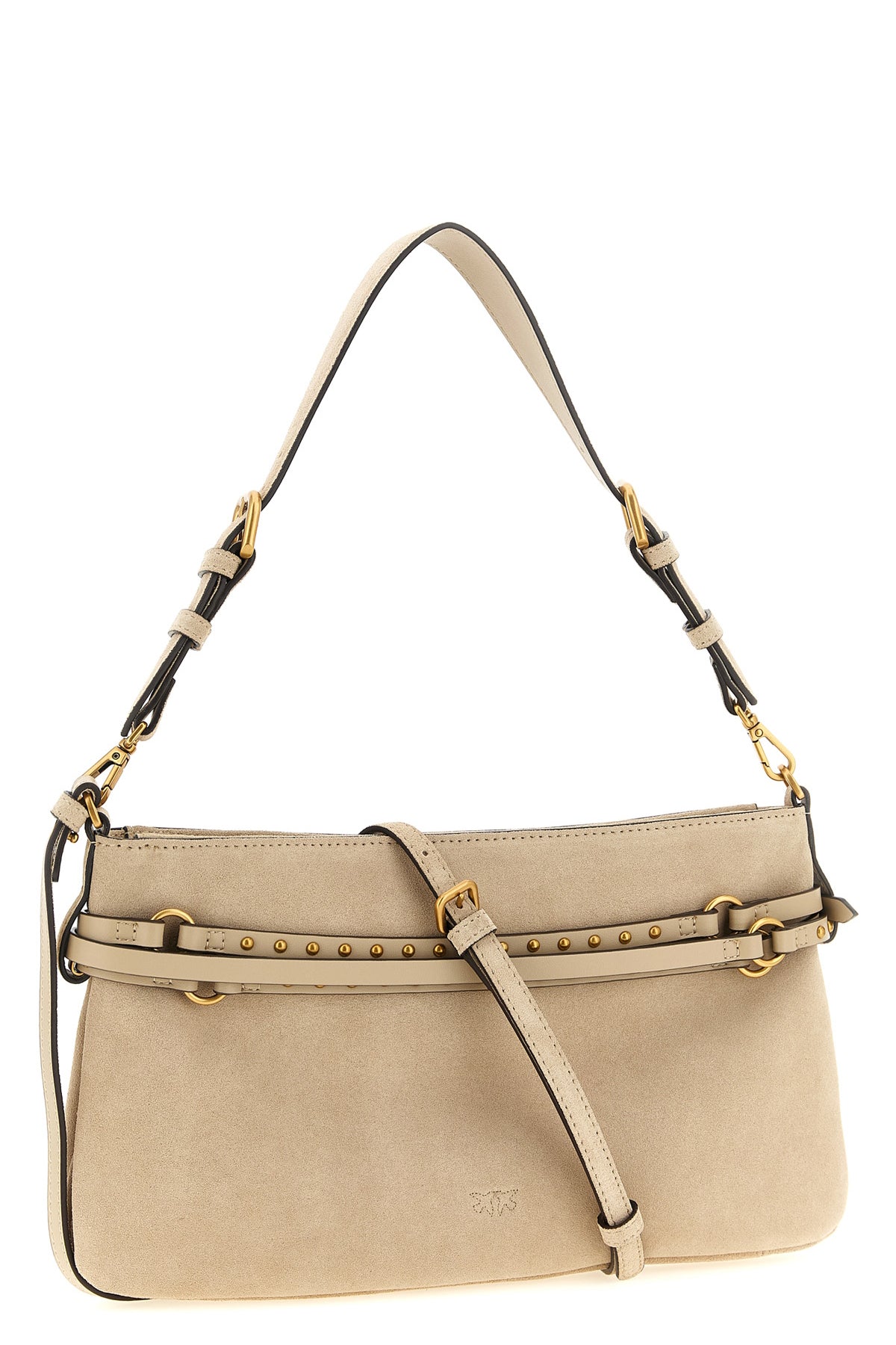 PINKO OS belt suede medium shoulder bag