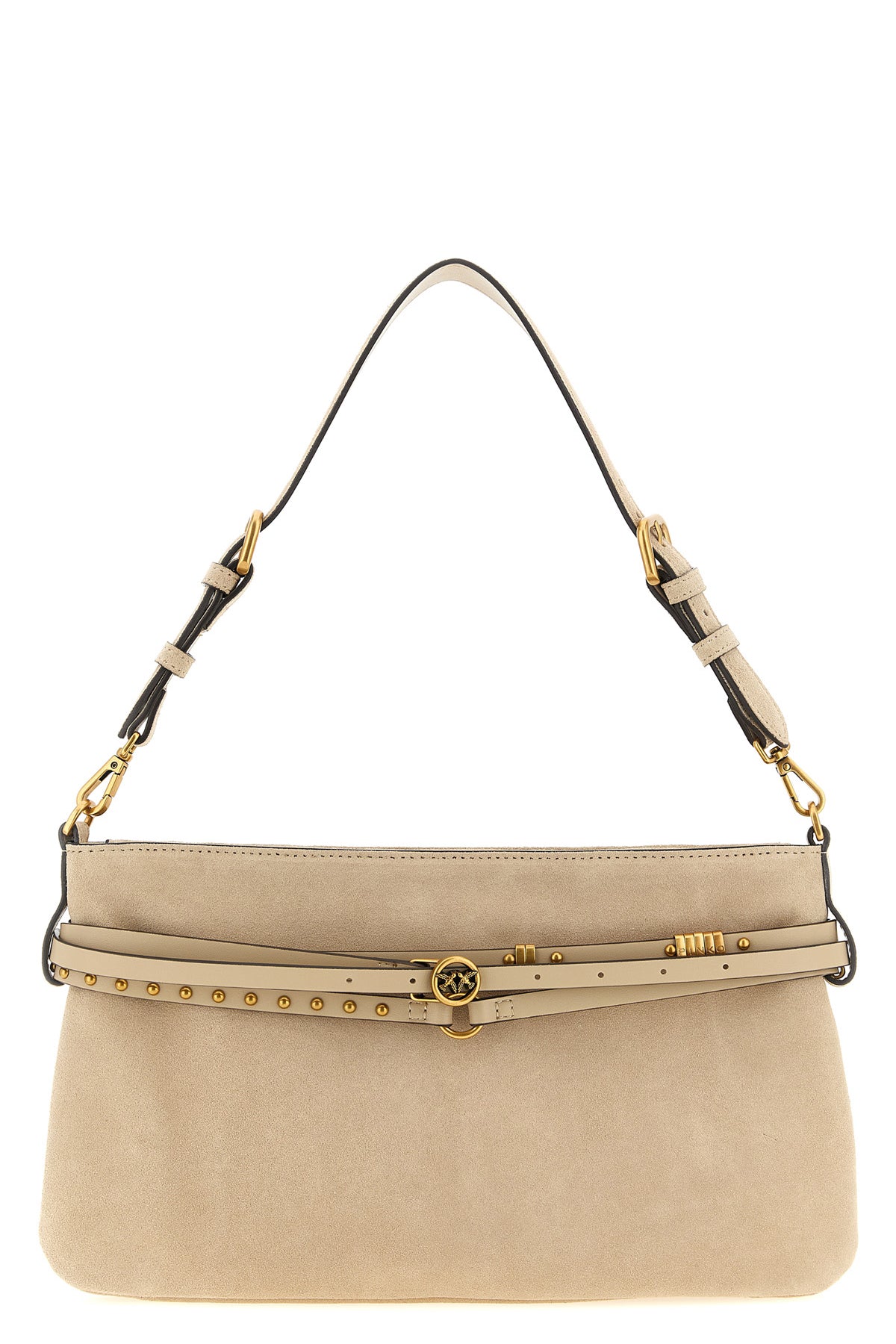 PINKO OS belt suede medium shoulder bag