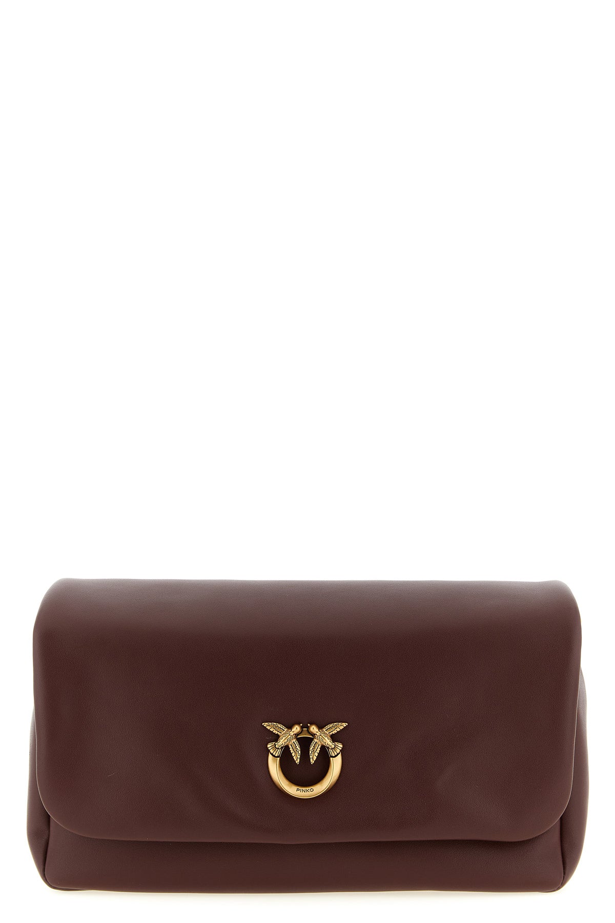 PINKO OS click soft classic soft leather crossbody bag