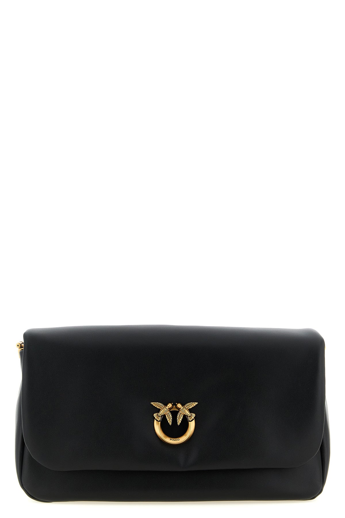 PINKO OS click soft classic soft leather crossbody bag
