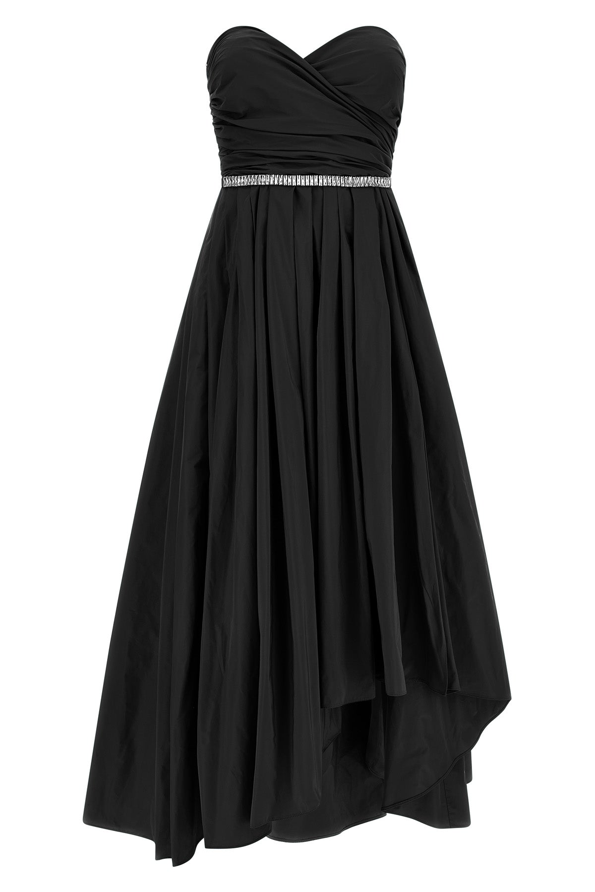 PINKO 42 long dattero dress in light and shiny taffeta