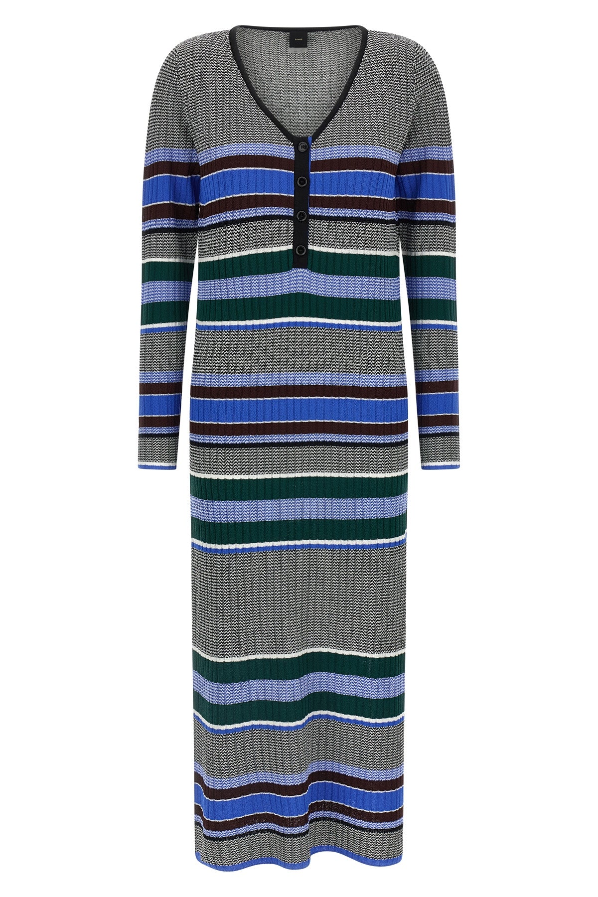 PINKO M long bruma dress in ribbed viscose knit