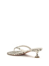 snake-print juliette thong sandals