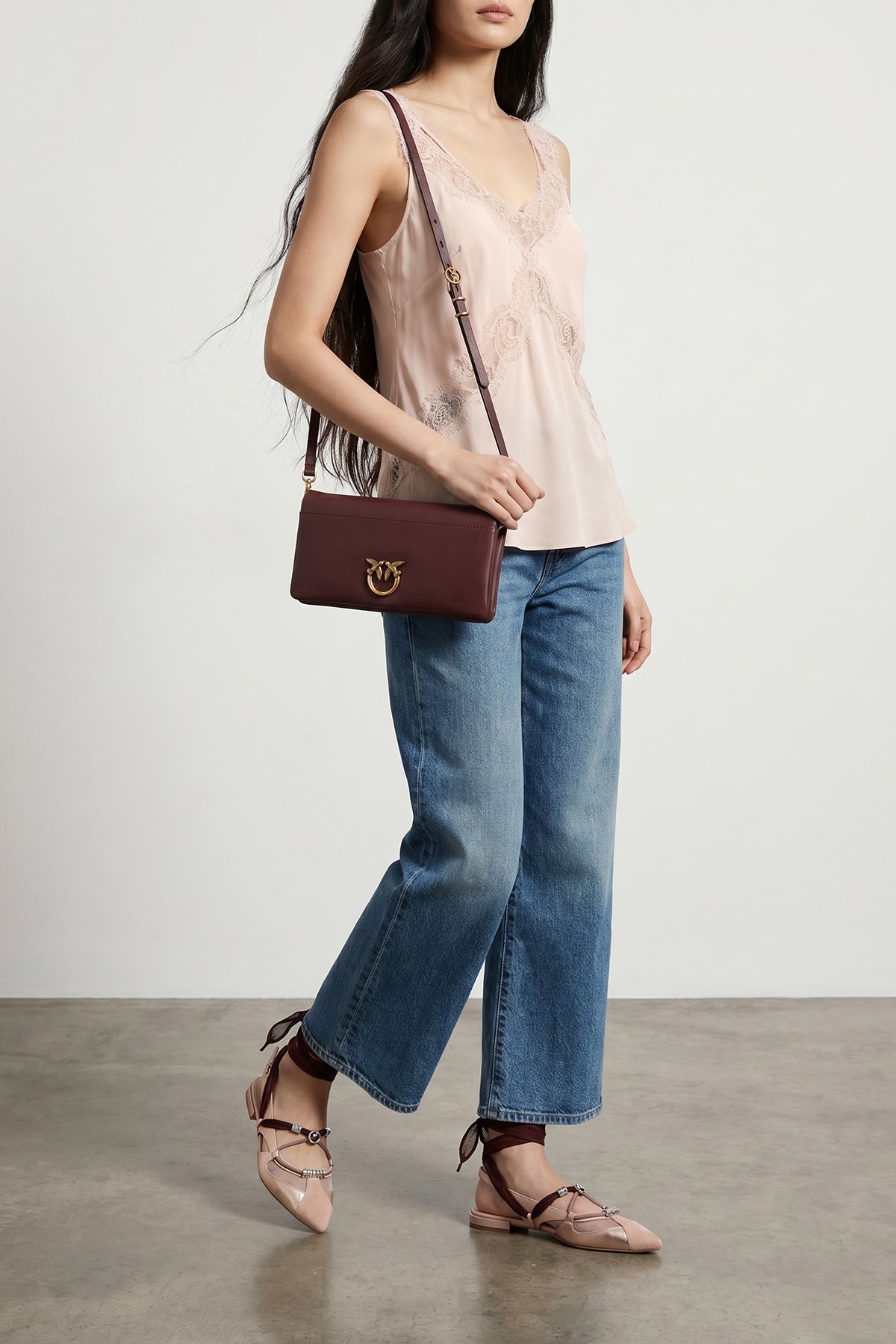 PINKO 40 lydia viscose twill top