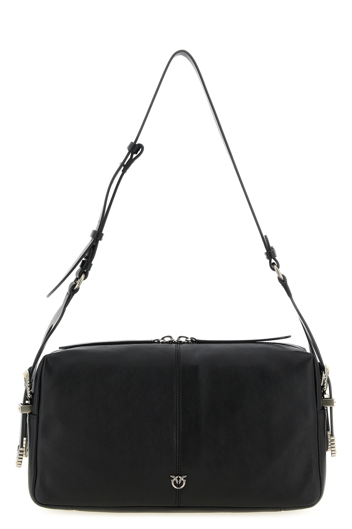 PINKO OS keeper shoulder bag in new biker leather