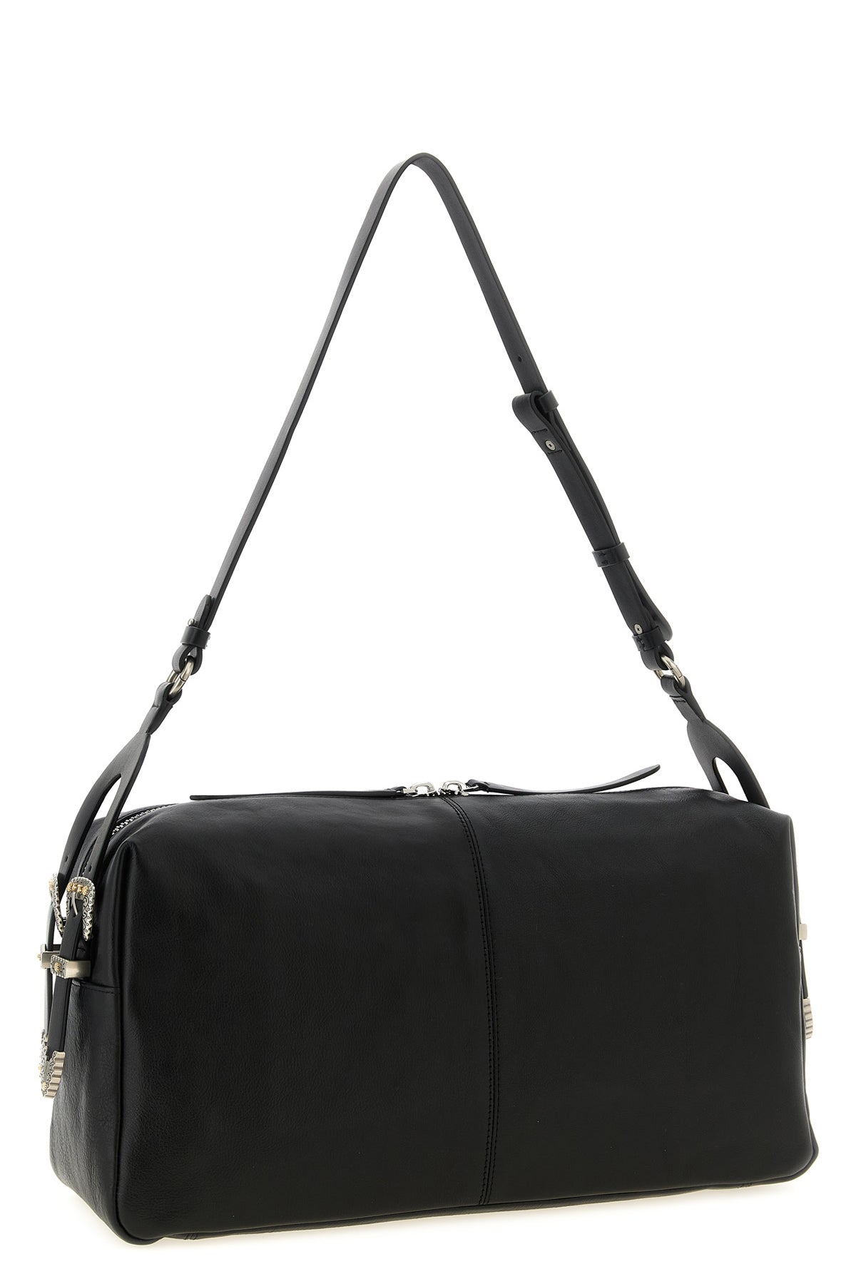 PINKO OS keeper large shoulder bag in new biker leather