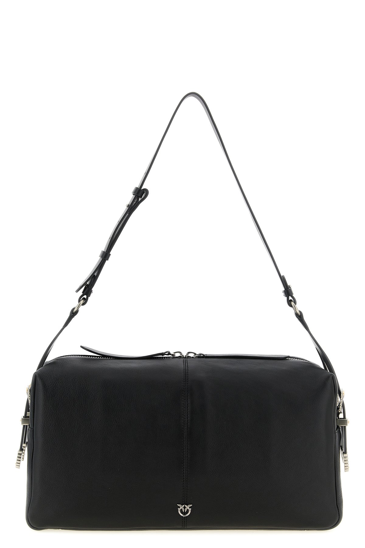 PINKO OS keeper large shoulder bag in new biker leather