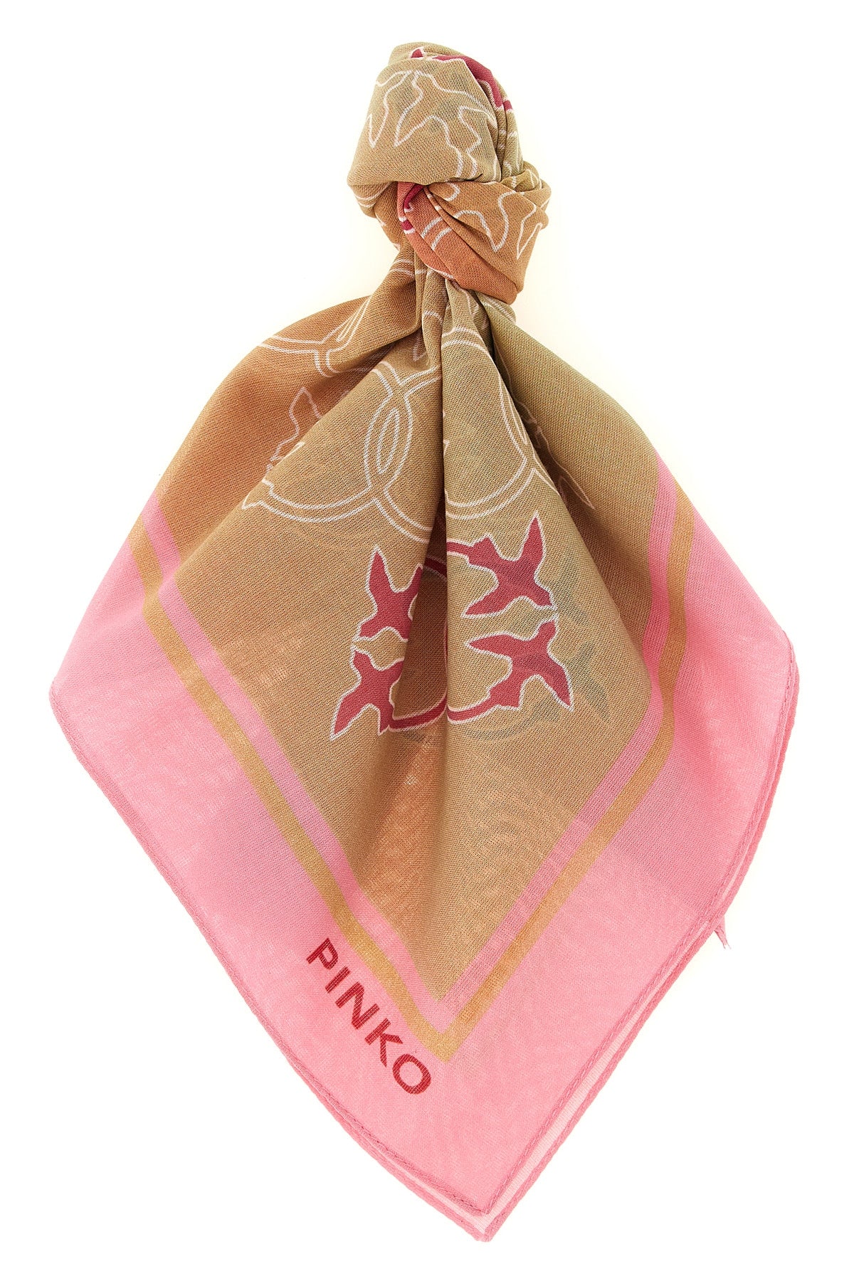 PINKO OS valzer scarf in cotton canvas