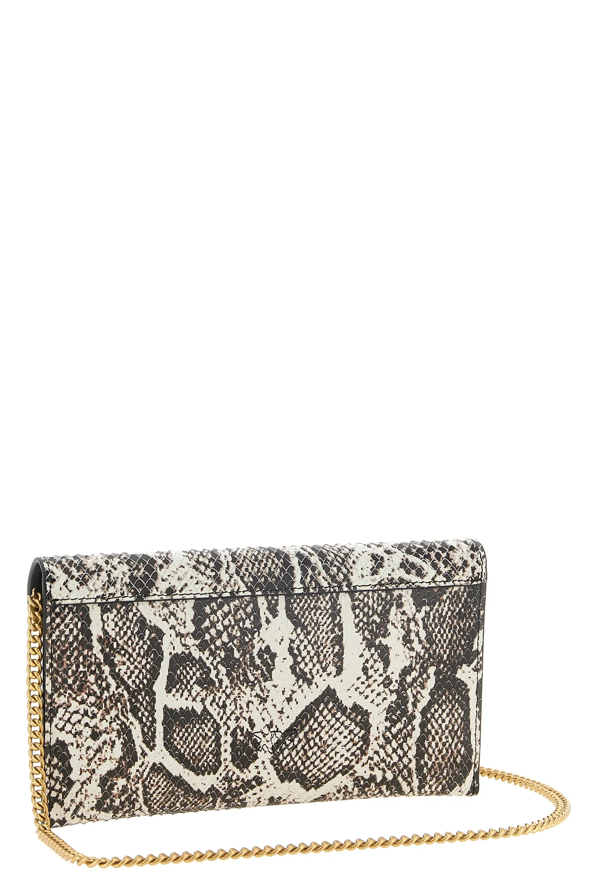 the pinko mini clutch bag is made of fine calf leather