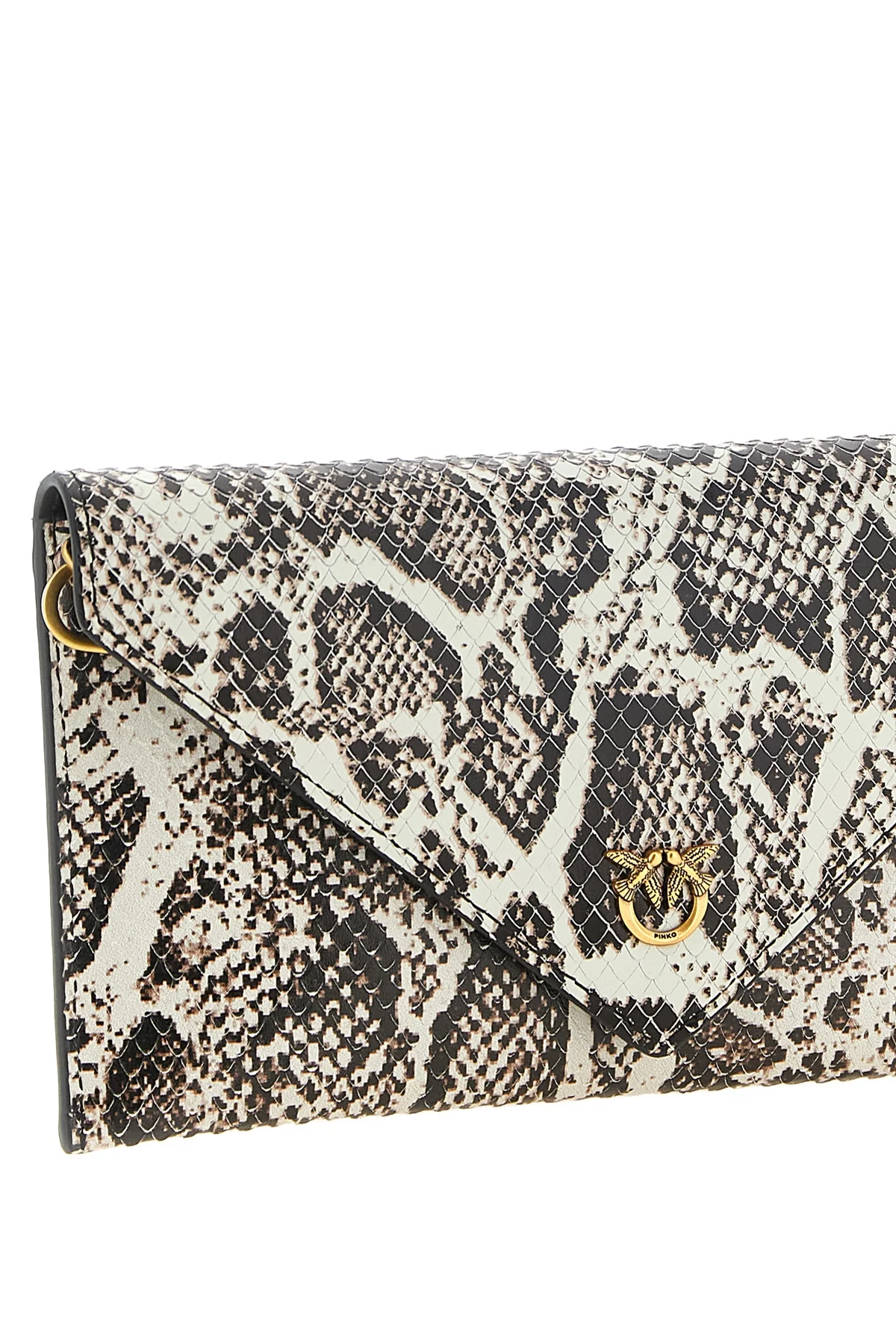 the pinko mini clutch bag is made of fine calf leather
