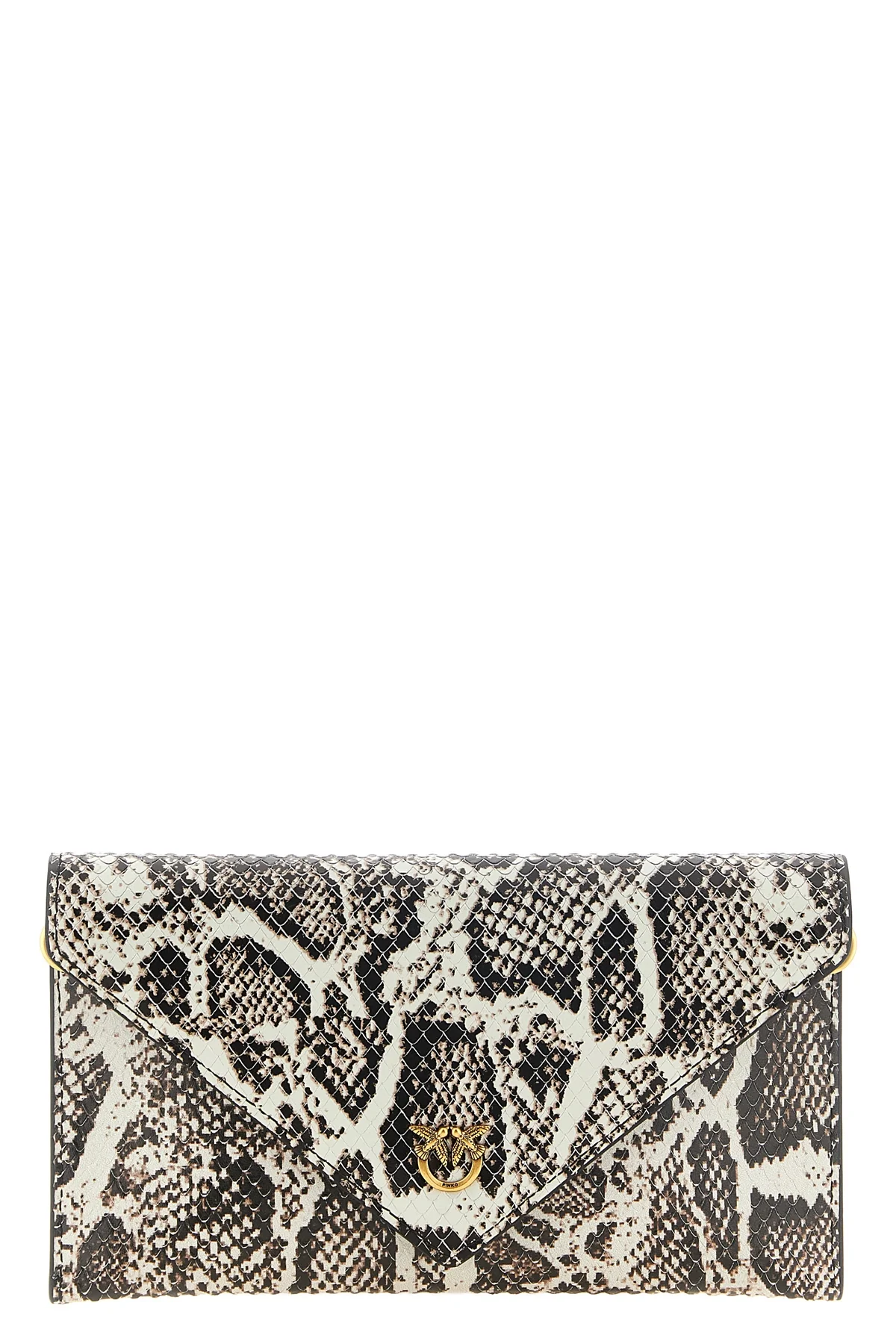 the pinko mini clutch bag is made of fine calf leather