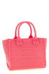 beach mini shopping bag in woven raffia