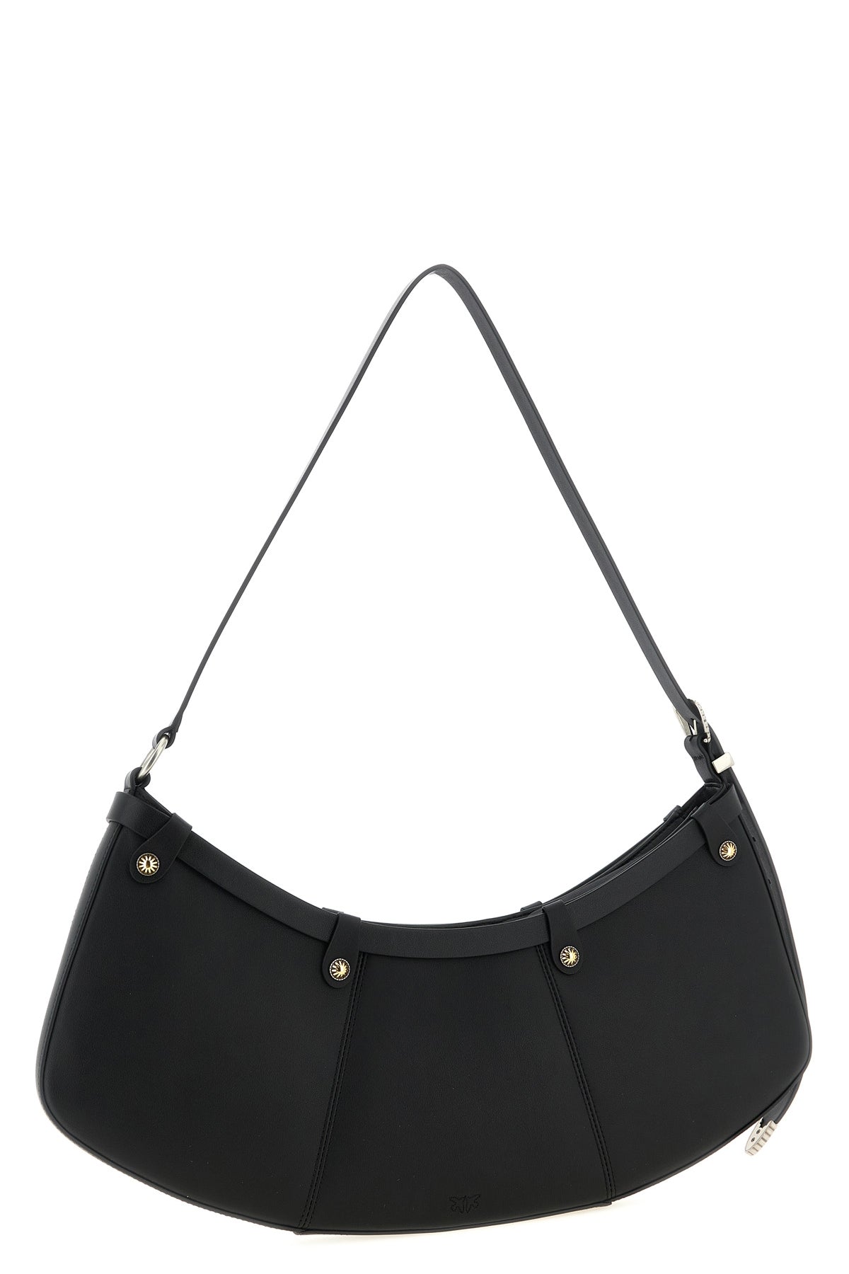 PINKO OS pocket body large suede shoulder bag