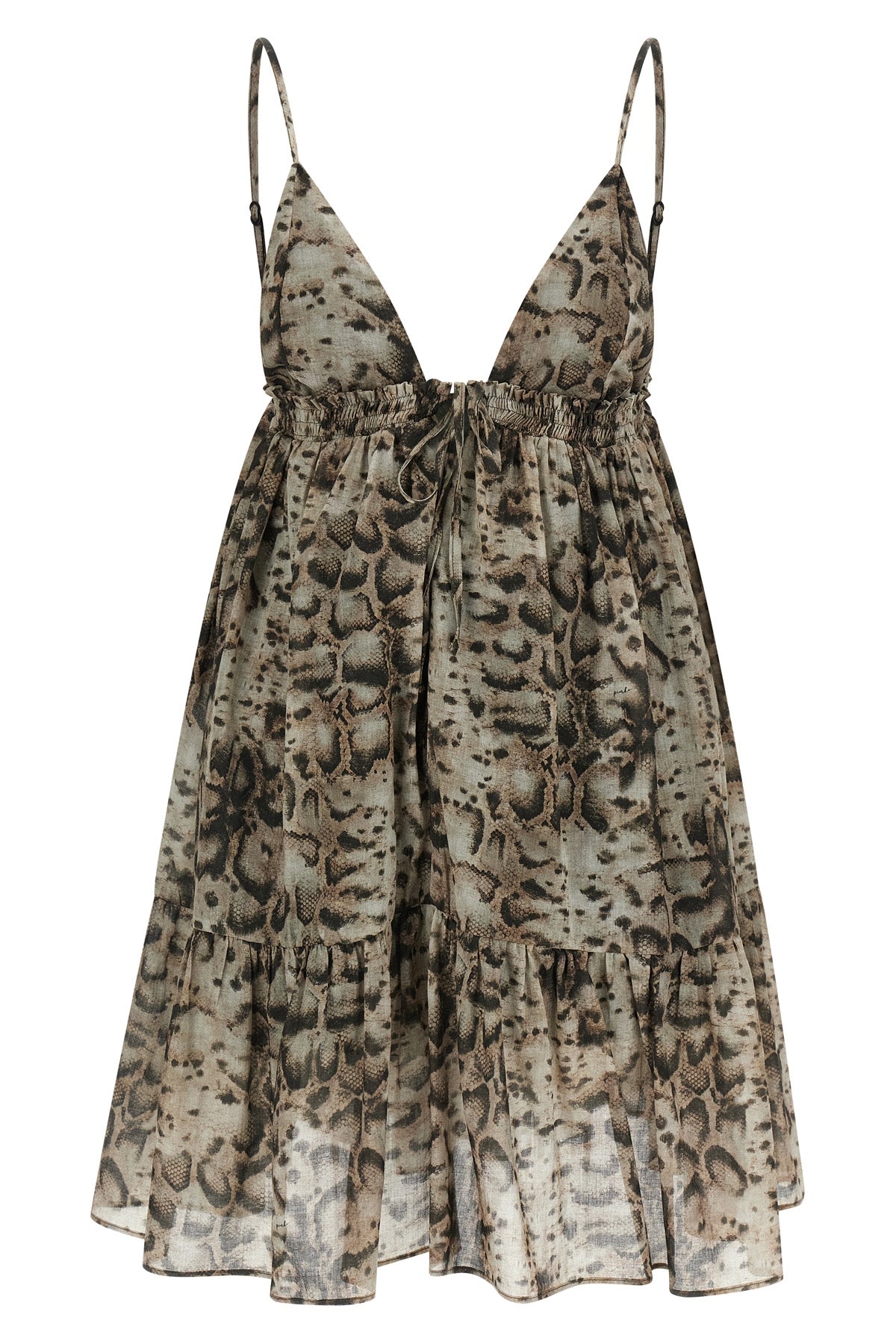 PINKO 38 adrano mini dress in cotton muslin