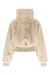 the pinko jacket redefines winter volumes through a structured crop silhouette