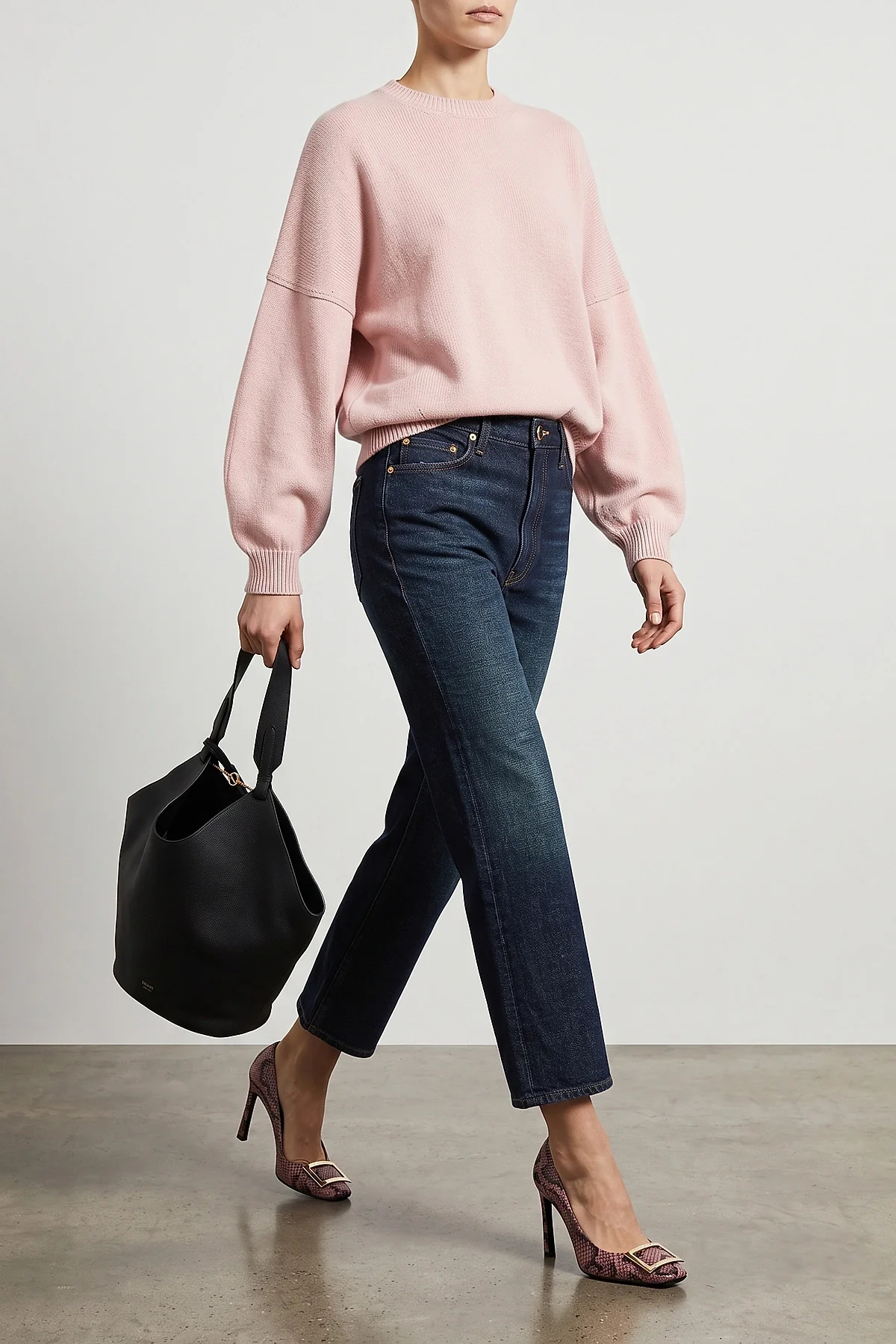 KHAITE 25 abigail khaite jeans set modern sartorial standards through a precise high-wai