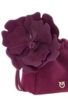 the pinko flower pouch defines a destructured bucket silhouette