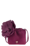 the pinko flower pouch defines a destructured bucket silhouette