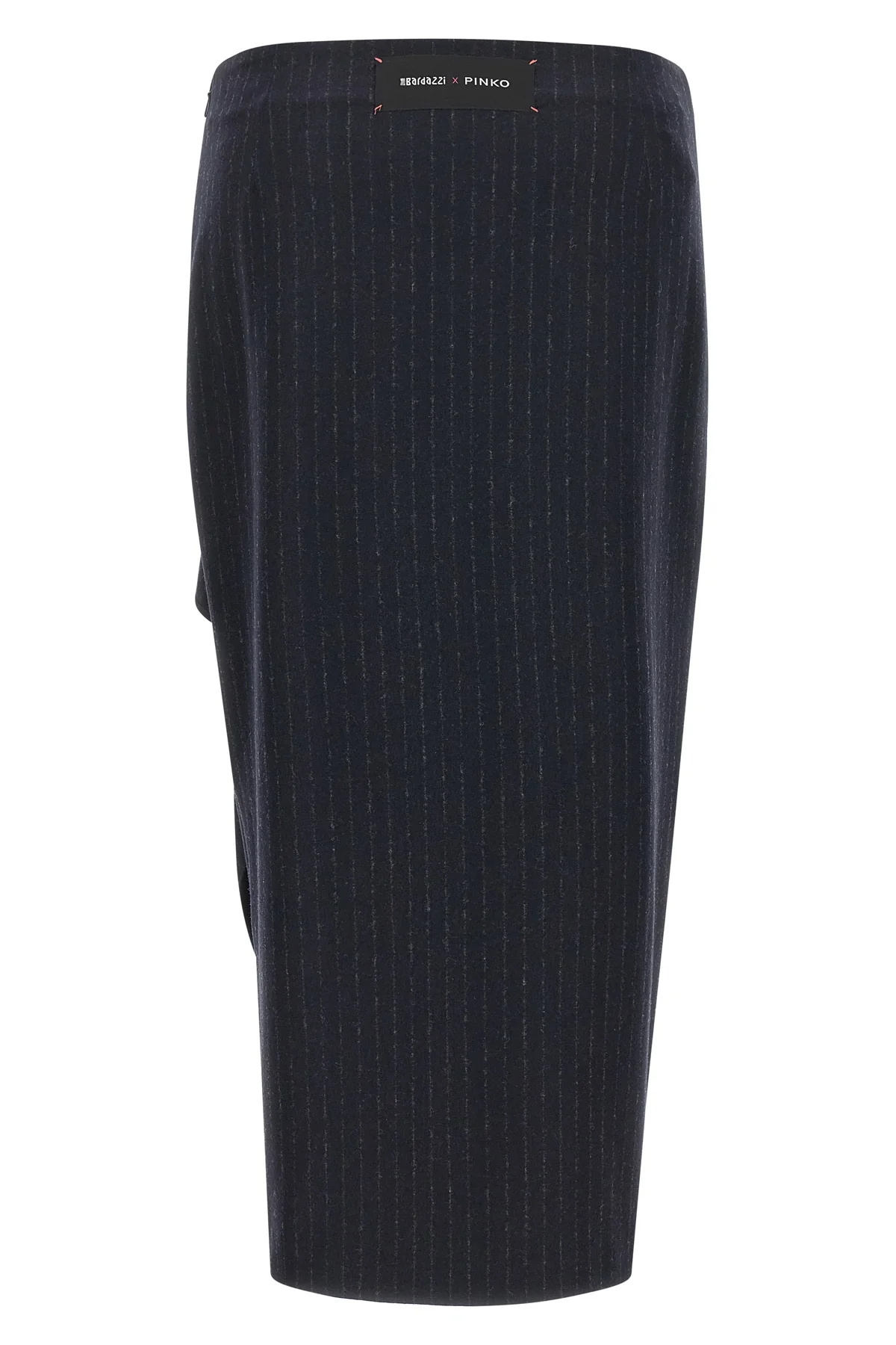 PINKO 38 the long pinko capena skirt redefines the codes of tailoring through an asymme