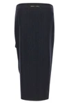 the long pinko capena skirt redefines the codes of tailoring through an asymme