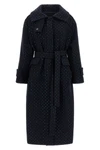 the long pinko peugeot coat redefines the codes of outerwear through a rigorou