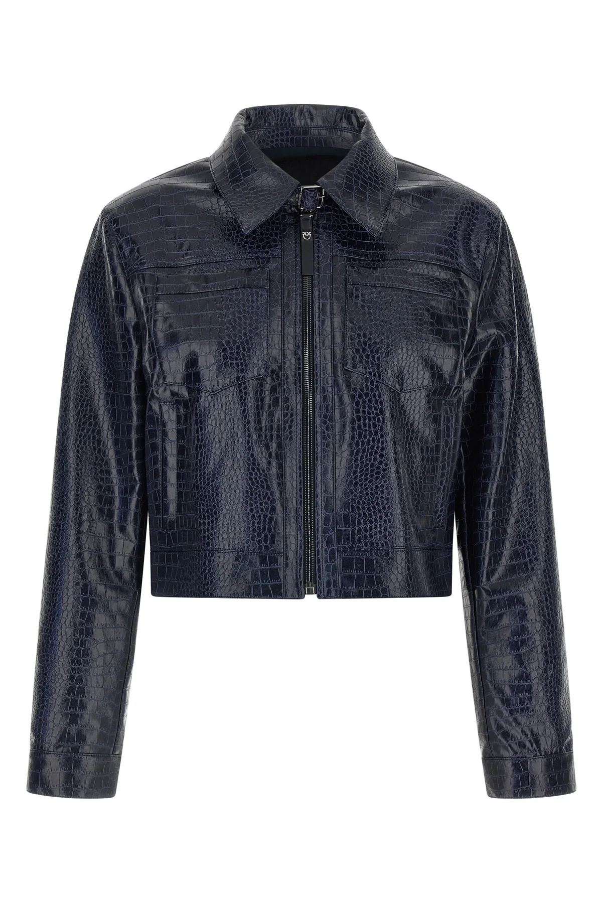 the bonarda pinko jacket redefines the codes of outerwear through a boxy silho