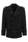 the pinko tornado short coat redefines the codes of outerwear through a rigorous