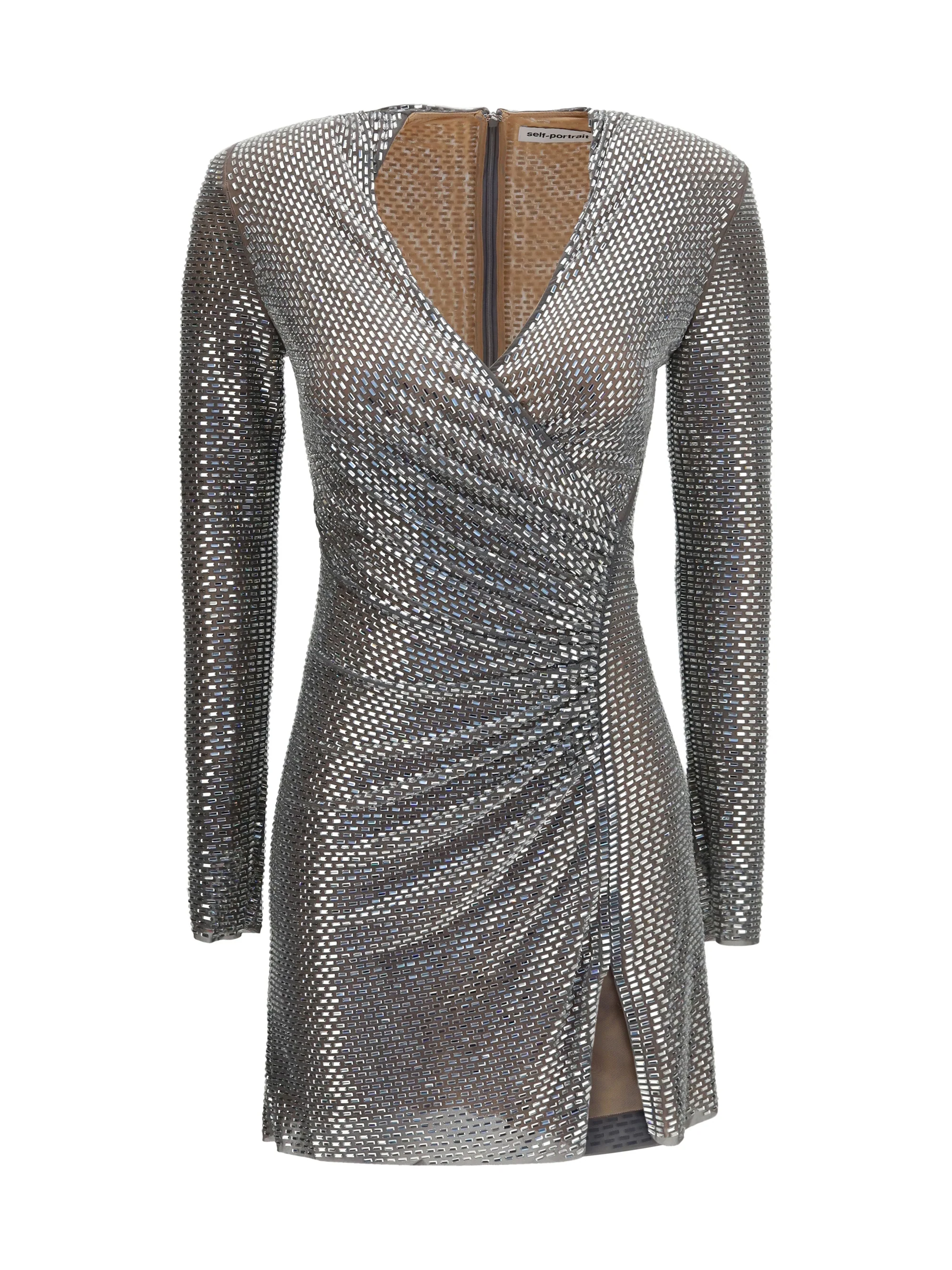 SELF-PORTRAIT 6 jewel-detail wrap dress
