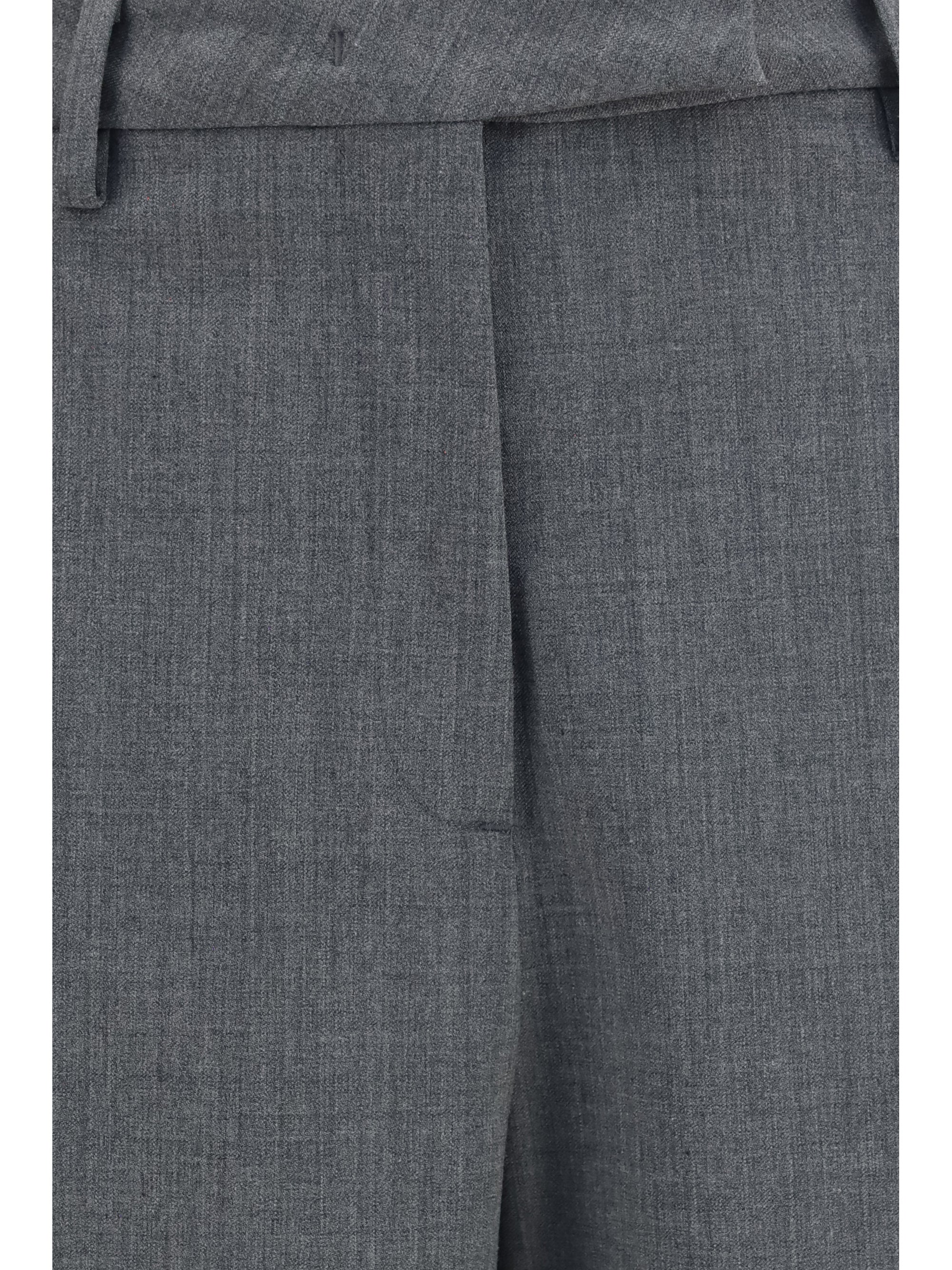 straight-leg wool-blend pants