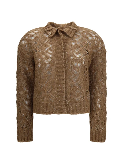 quarto openwork cardigan