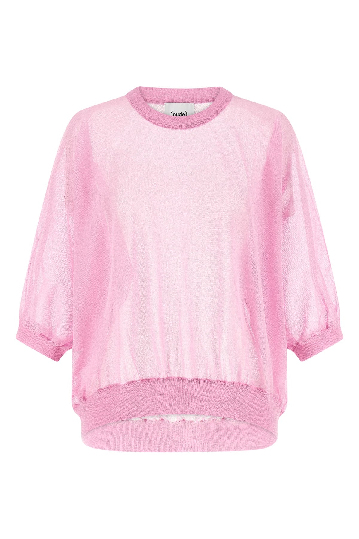 NUDE S semi-transparent cotton blend sweater