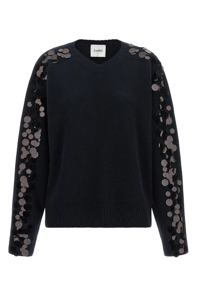the nude knit redefines contemporary knitwear through a bold material contrast