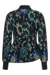 the jacquard knit nude cardigan is distinguished by a sartorial construction