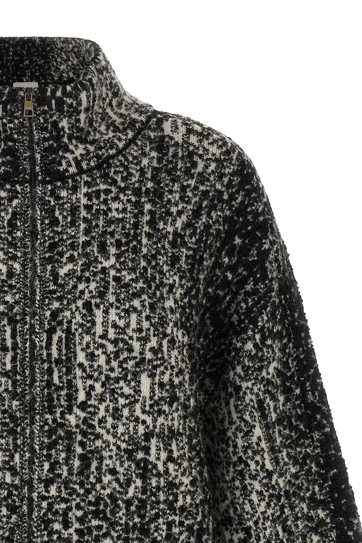 the knit bomber jacket nude redefines the codes of casual outerwear through a th
