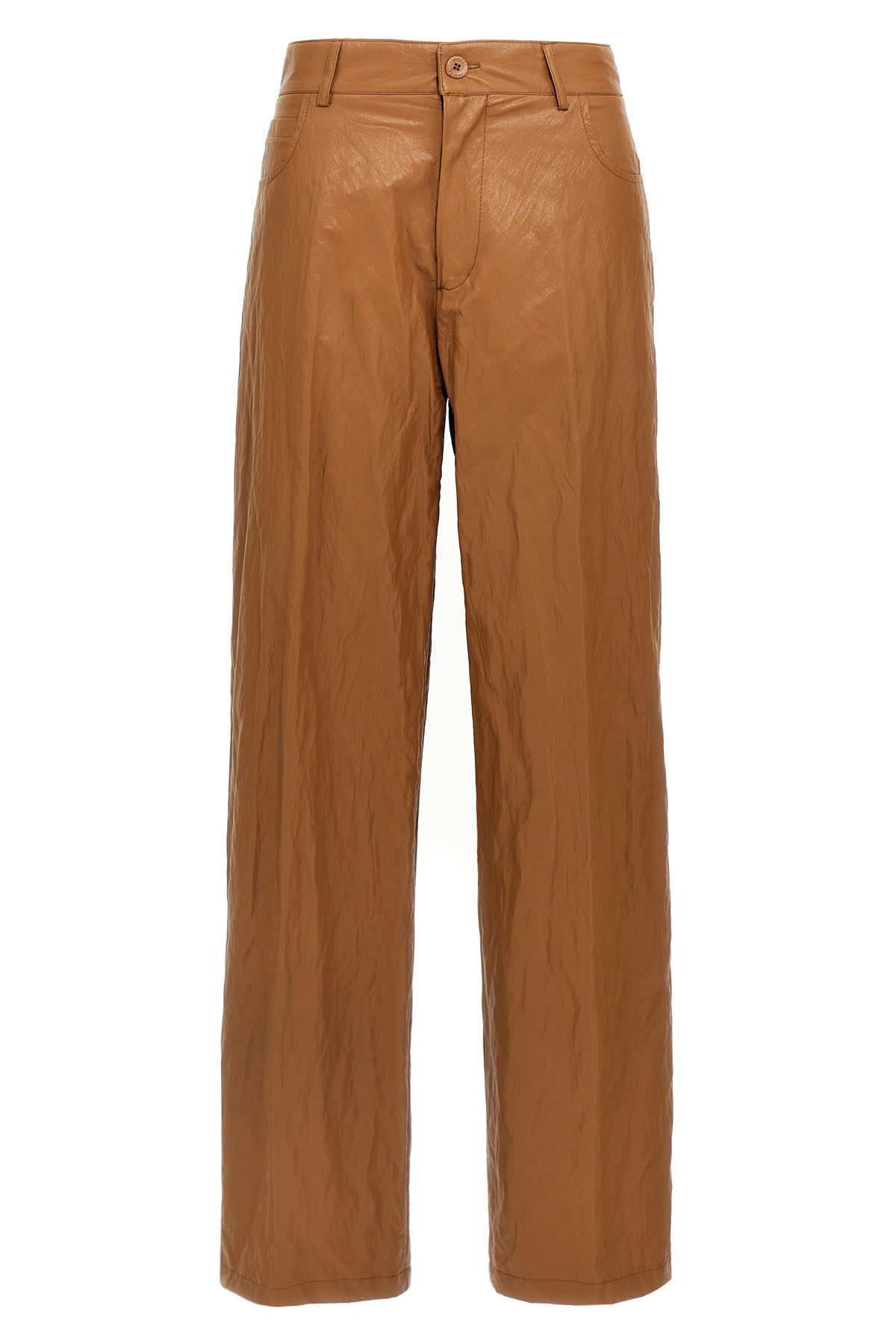 NUDE 44 leather-effect fabric trousers
