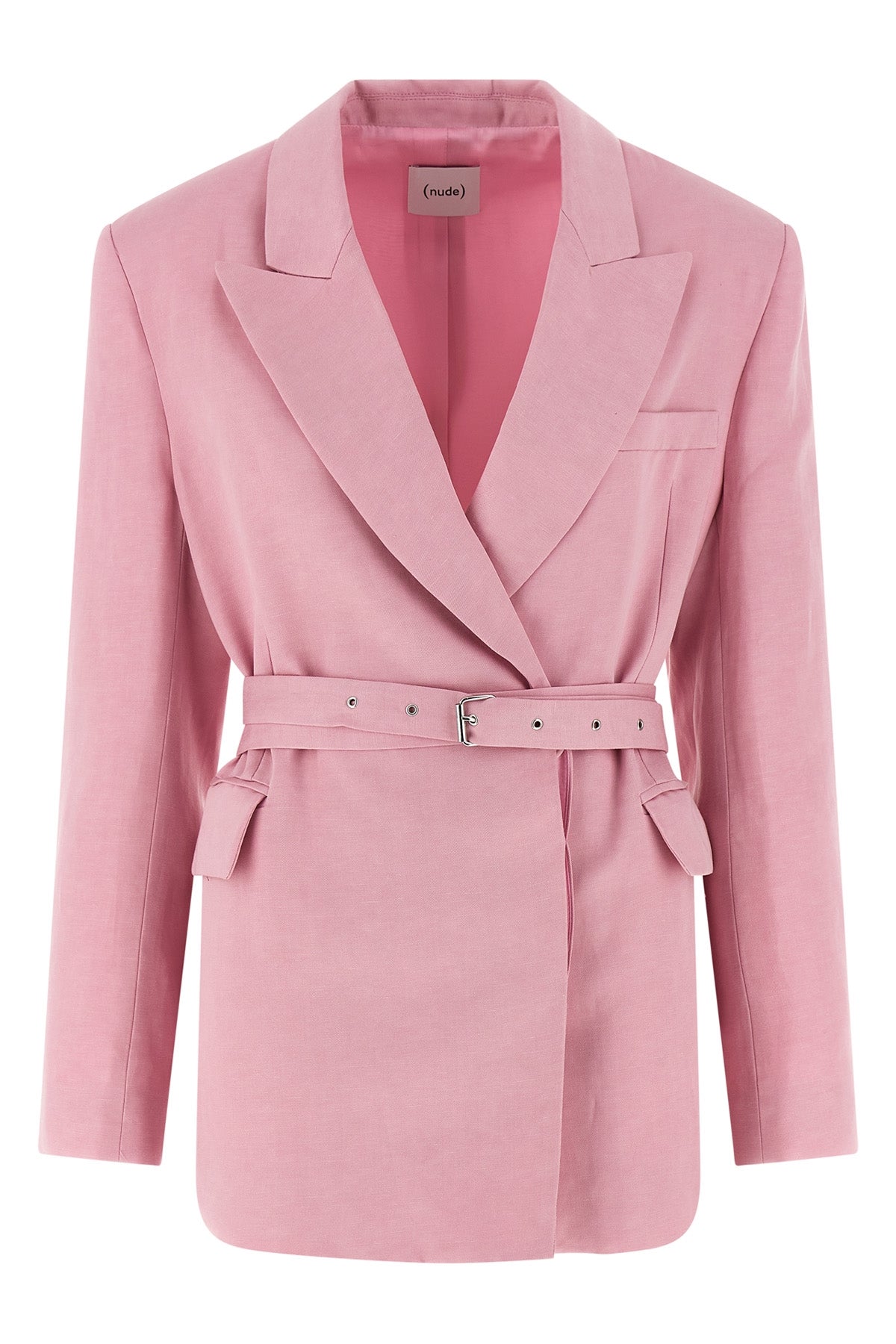 NUDE 40 double-breasted blazer in linen and tencel blend