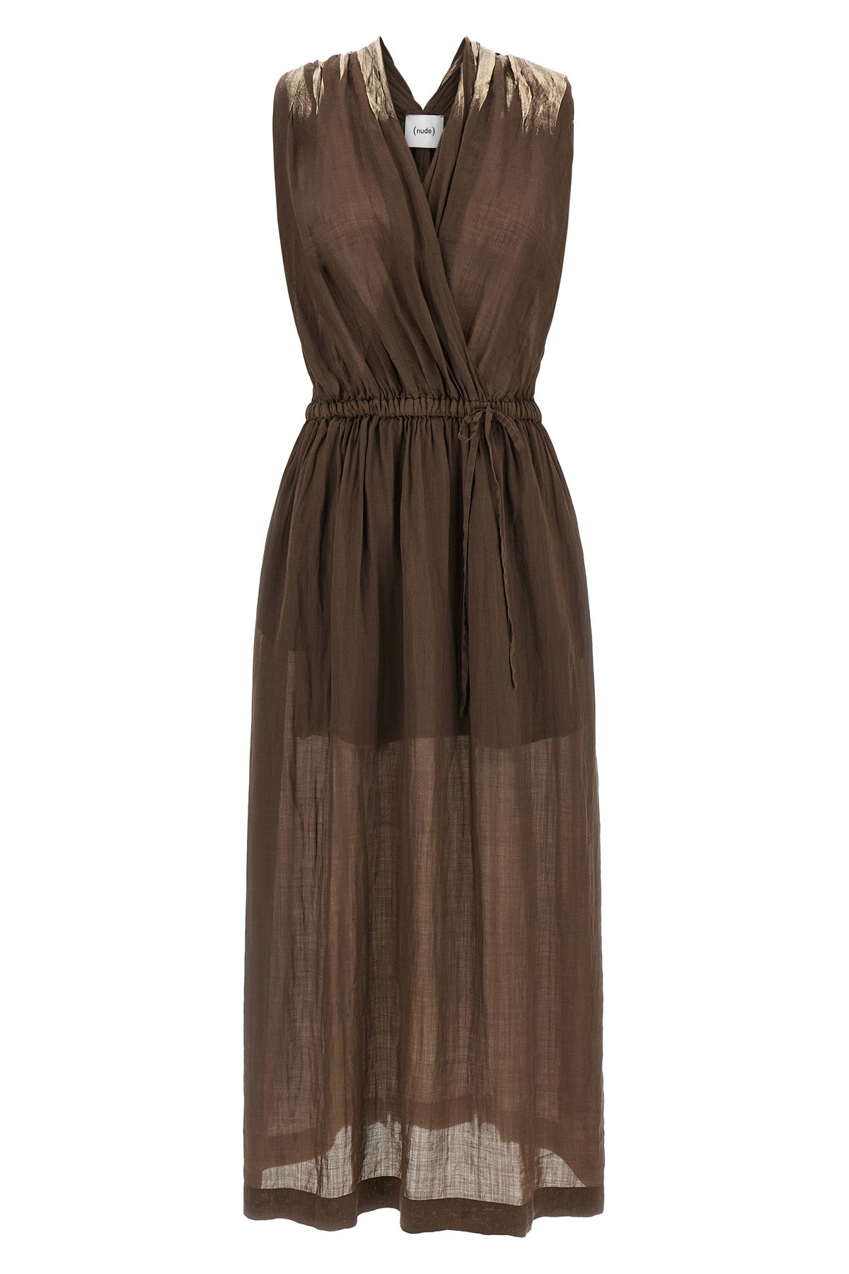 NUDE 40 long linen blend dress