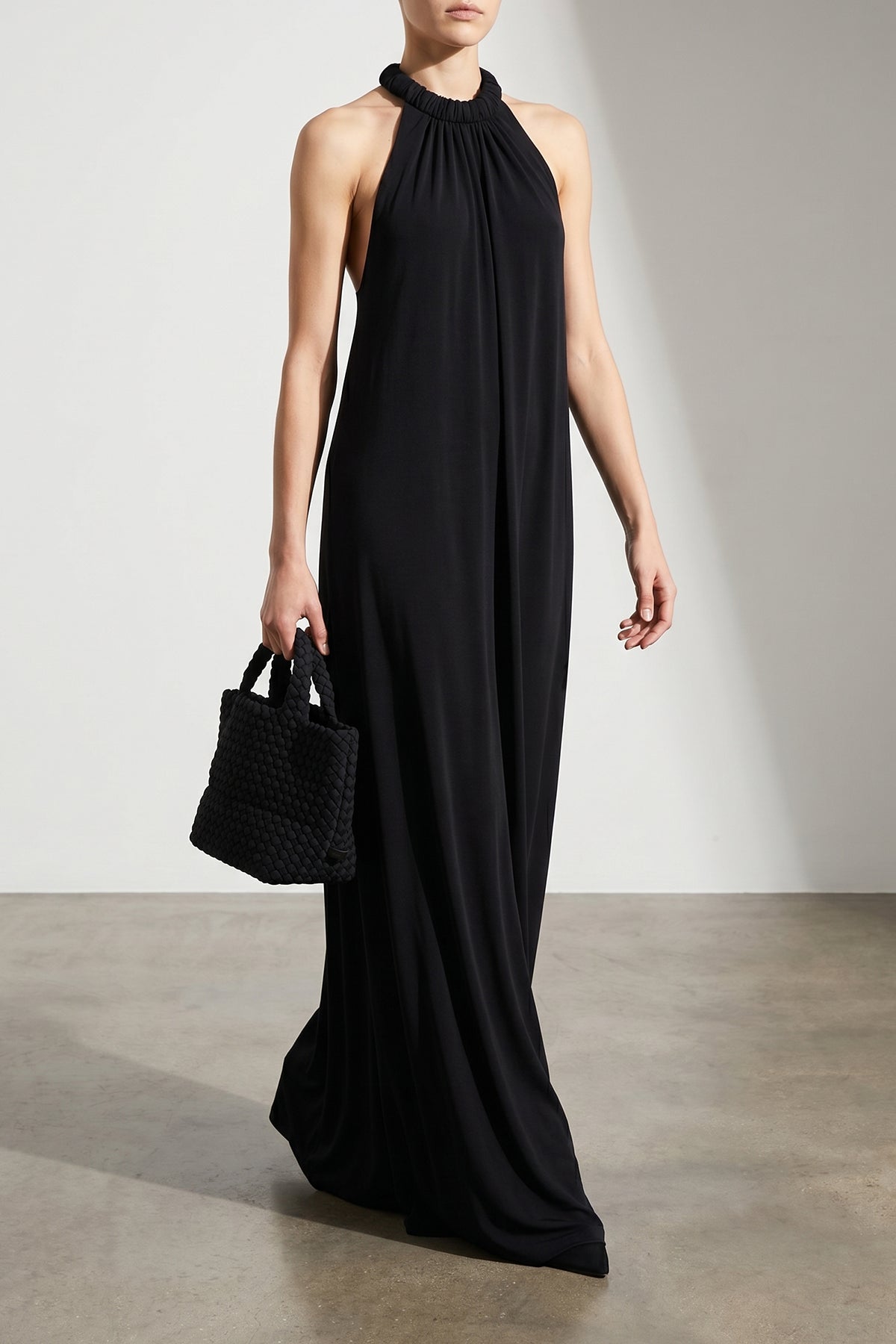 NUDE M long floor lenght cotton jersey dress