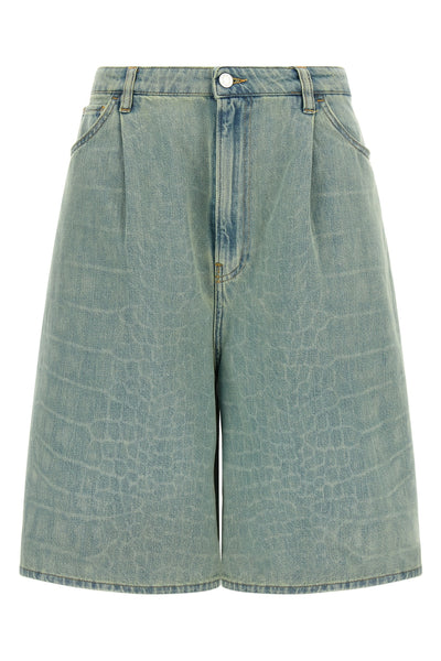 kate stone washed cotton denim bermuda shorts