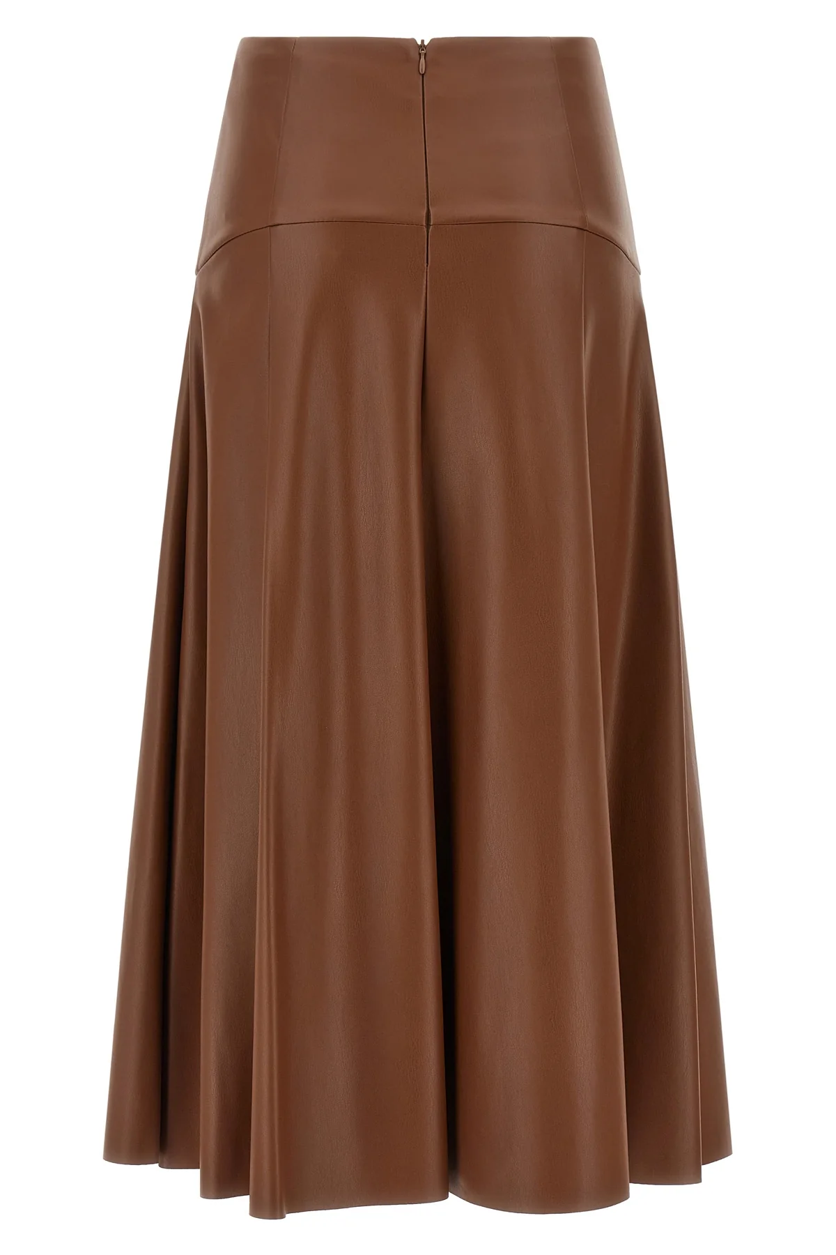 the midi skirt nude redefines the volumes of the contemporary wardrobe through a