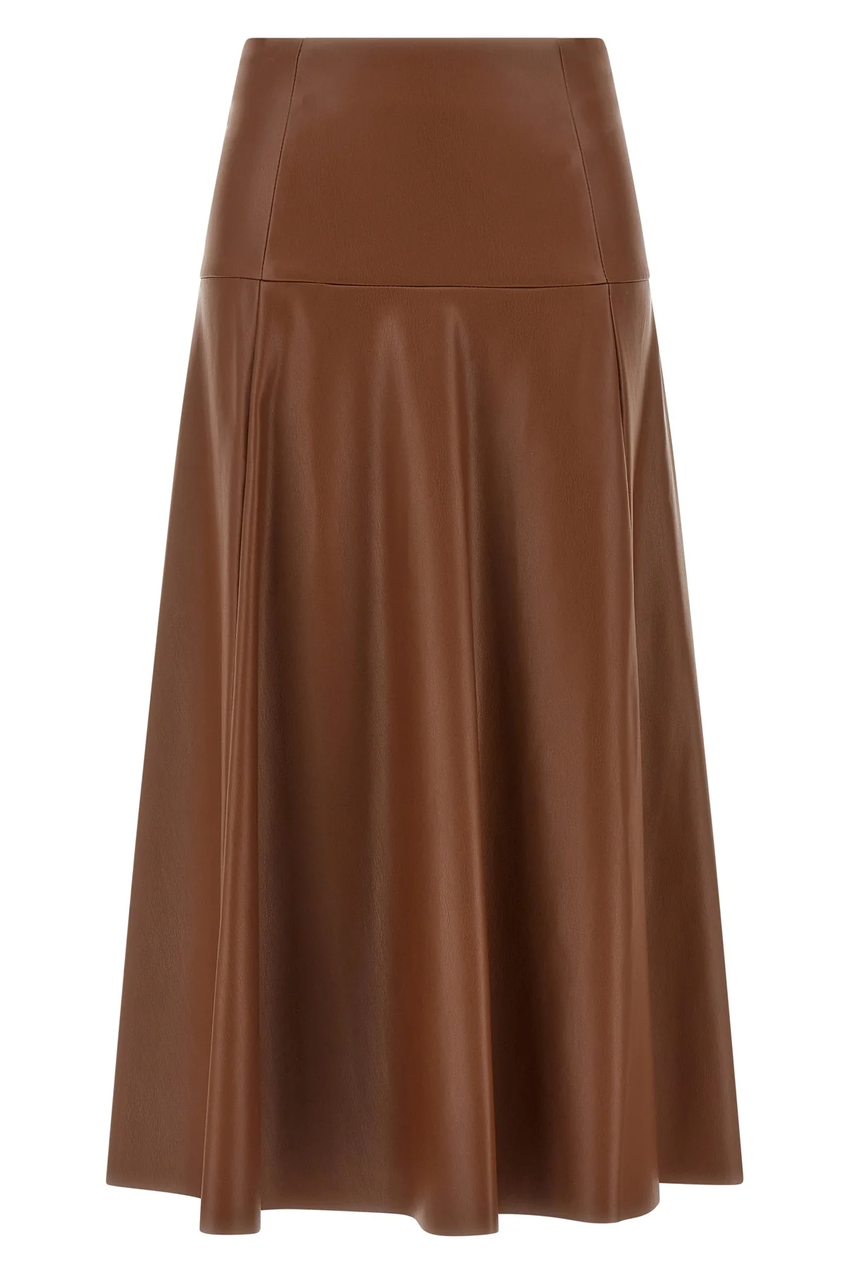 the midi skirt nude redefines the volumes of the contemporary wardrobe through a