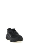 black multimaterial mesh leather inserts running sole