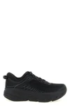black multimaterial mesh leather inserts running sole